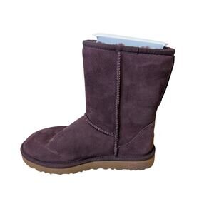 UGG Classic Short II Womens 6 Purple Suede Shearling Fur Winter Boots 1016223 37